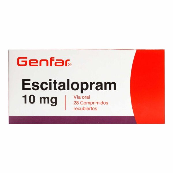 Escitalopram 10 Mg 28 Tabletas Genfar