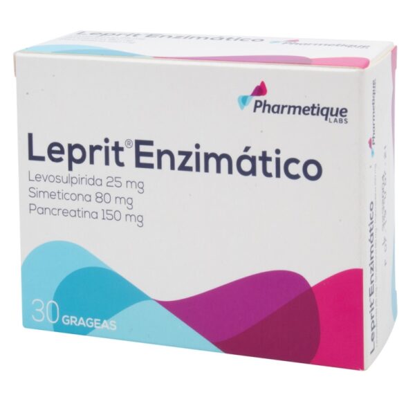 Leprit Enzimatico 30 Tabletas Levosulpirida / Pancreatina / Simeticona