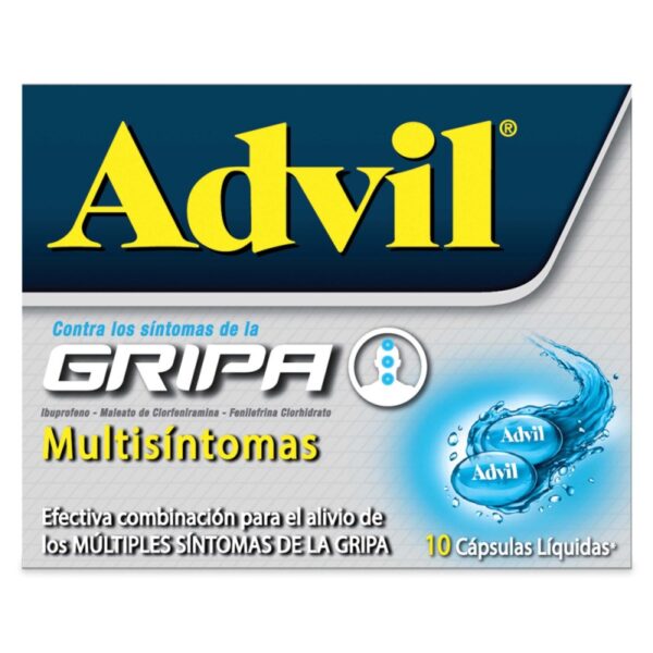 Advil Gripa 10 Capsulas Ibuprofeno / Clorfeniramina / Fenilefrina