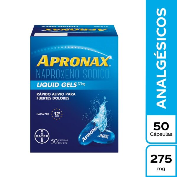 Apronax Liquid Gel 275 Mg 50 Capsulas Naproxeno