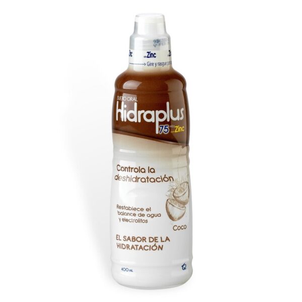 Hidraplus 75 Zinc Coco 400 Ml Suero Sodio / Potacio / Calcio / Magnesio.