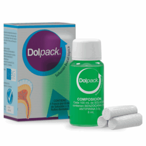 Calzas Dolpack 8 Ml  + 3  Rollos Dentales Antipirina / Benzocaina