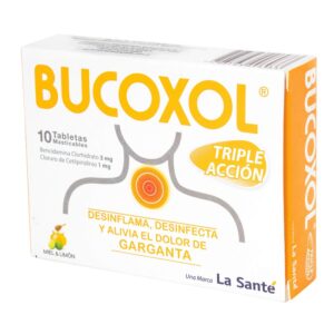 Bucoxol Triple Accion Miel Limon 10 Tbs Bencidamina-Cetilpiridinio