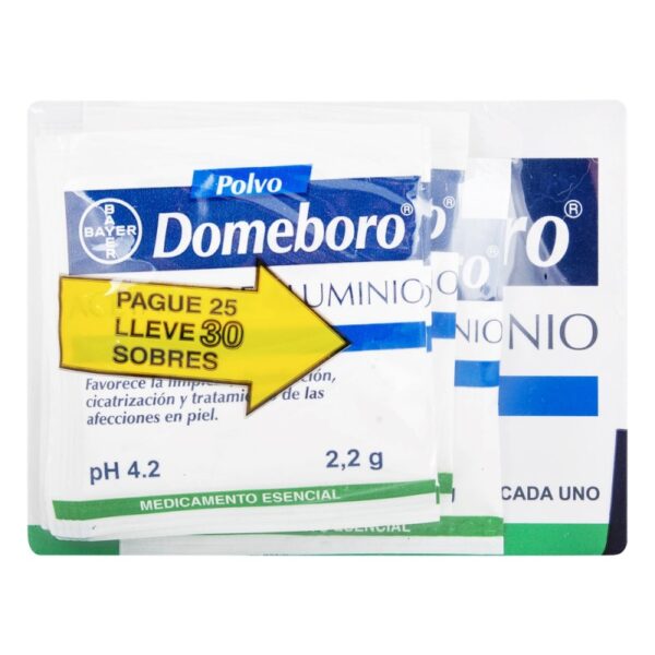 Domeboro Pague 25 Lleve 30 Sobres Acetato De Aluminio