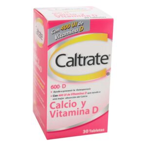 Caltrate D 600 Mg 400Ui 30 Tabletas Carbonato De Calcio / Vitamina D