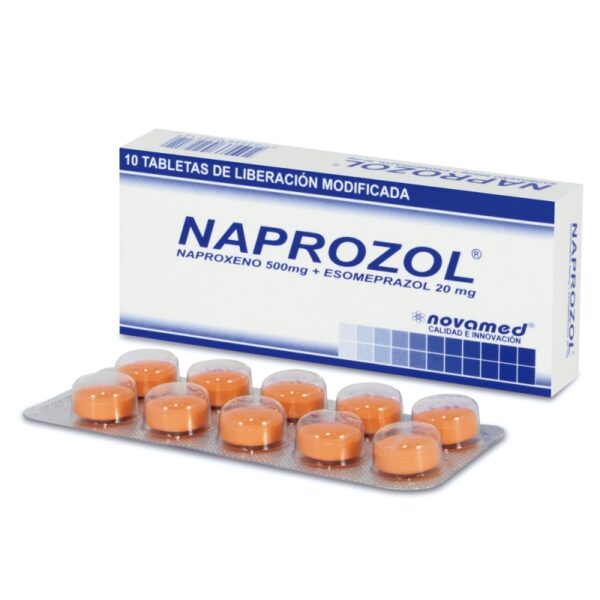 Naprozol 500 Mg 10 Tabletas Naproxeno / Esomeprazol