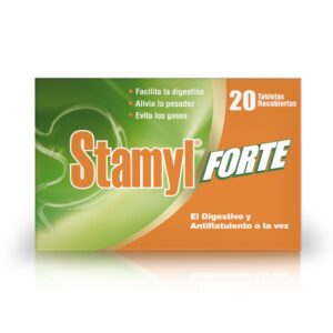 Stamyl Forte 20 Tabletas Simeticona / Pancreatina