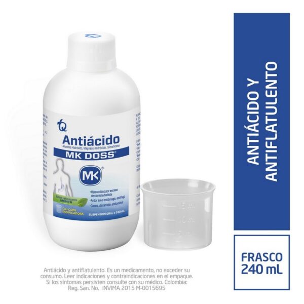 Antiacido Menta Doss 240 Ml Mk Simeticona / Hidroxido Aluminio /  Magnesio