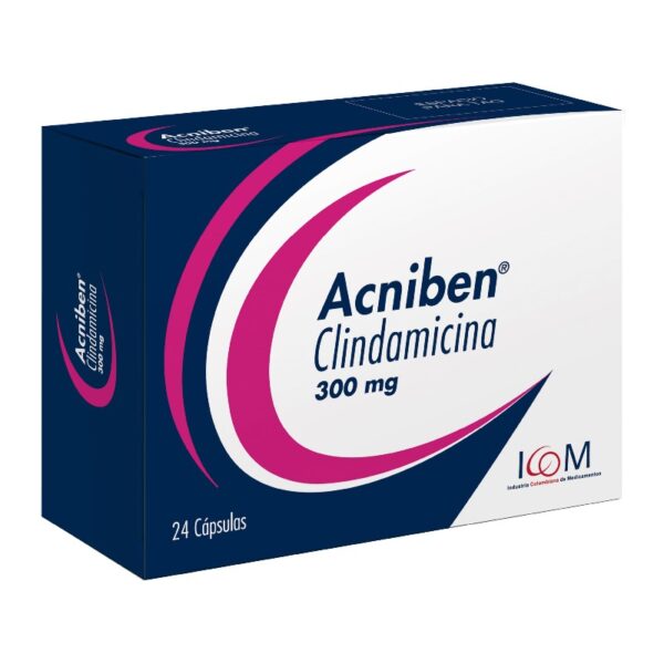 Acniben 300 Mg 24 Capsulas Icom Mq Clindamicina