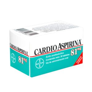 Cardioaspirina 81 Mg 30 Tabletas Acetilsalicilico Acido