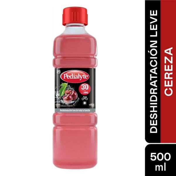 Pedialyte Con Zinc 30 Cereza 500 Ml Sodio / Potacio / Calcio / Magnesio