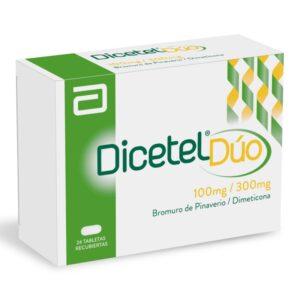 Dicetel Duo 100/300M 24 Tabletas Simeticona / Bromuro De Pinaverio