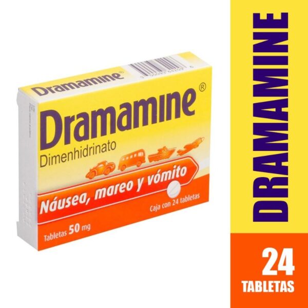 Dramamine 50 Mg 24 Tabletas Dimenhidrinato