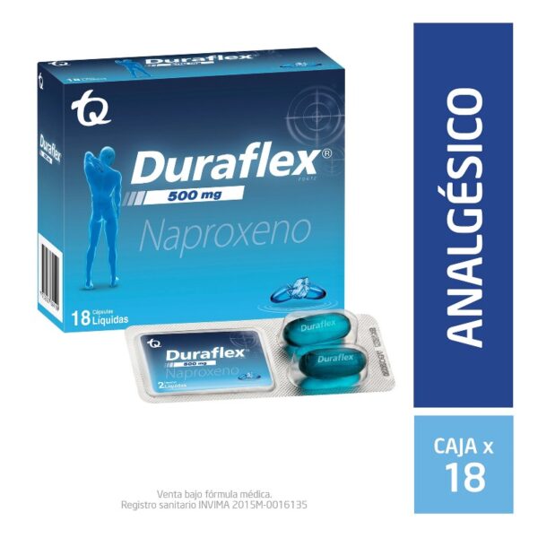Duraflex 500 Mg 18 Capsulas Mk Naproxeno