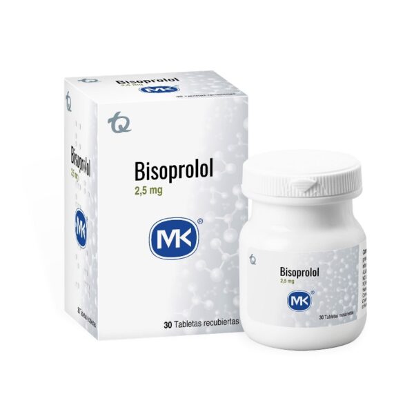 Bisoprolol 2.5 Mg 30 Tabletas Mk