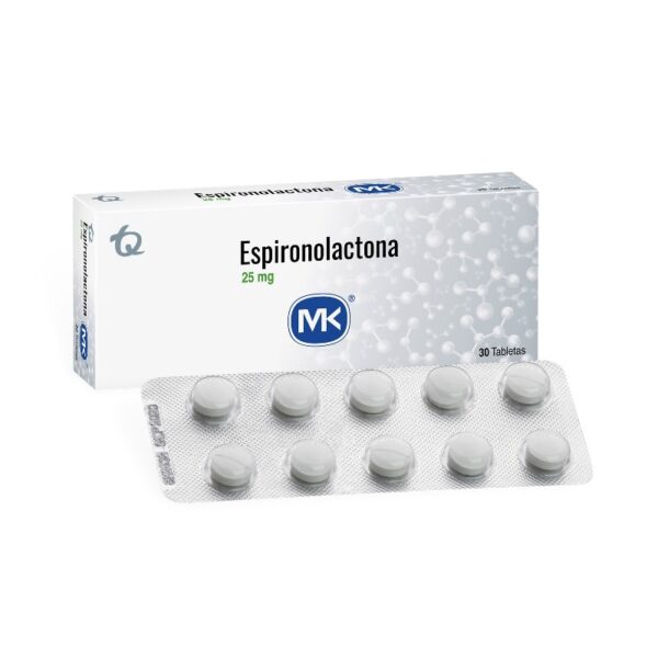 Espironolactona 25 Mg 30 Tabletas Mk