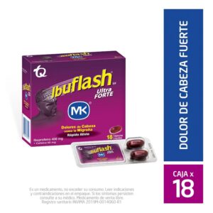 Ibuflash Ultra Forte 18 Capsulas Ibuprofeno / Cafeina
