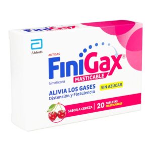 Finigax Masticable Cereza 20 Tabletas Simeticona