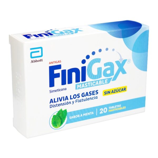Finigax Masticable Menta 20 Tabletas Simeticona