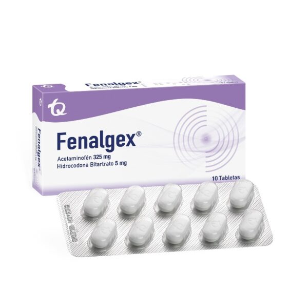 Fenalgex 10 Tbs Hidrocodona Bitartaro / Acetaninofen