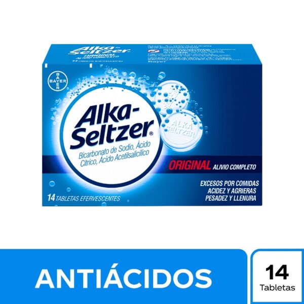 Alka Seltzer 14 Tabletas Bicarbonato De Sodio