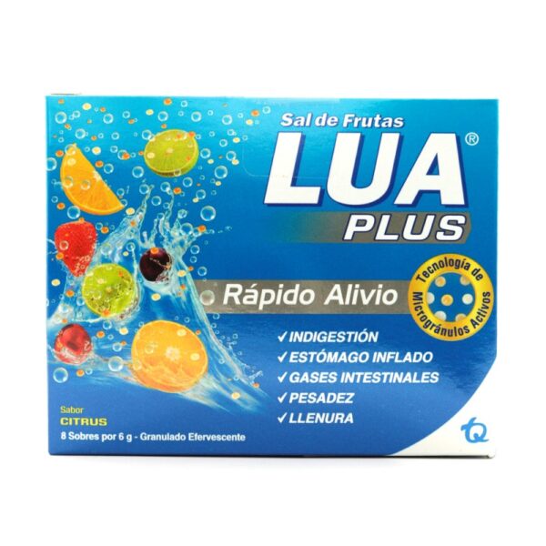 Sal De Frutas Lua Plus 8 Sobres Bicarbonato De Sodio / Simeticona