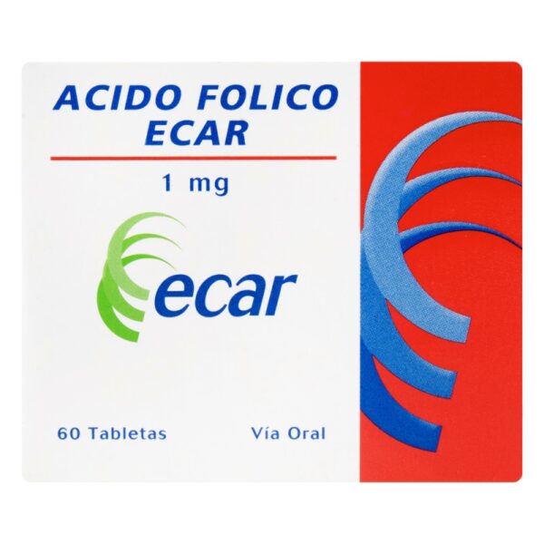 Acido Folico 1Mg 60 Tabletas Ecar