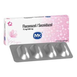 Fluconazol 75 Mg / Secnidazol 1 G 4 Tabletas Mk