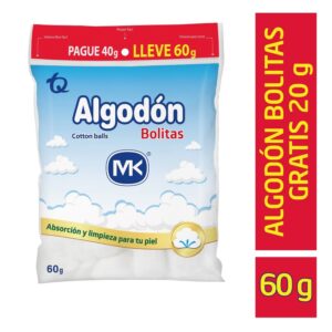 Algodon Mk Pomos Bolsa 40 Gra Grat 20 Gr