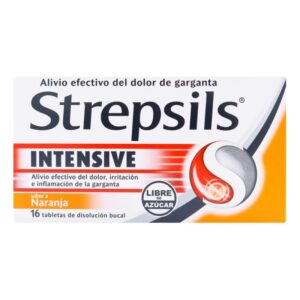Strepsils Intenso Naranja Sin Azucar 16 Tabletas Flurbiprofeno
