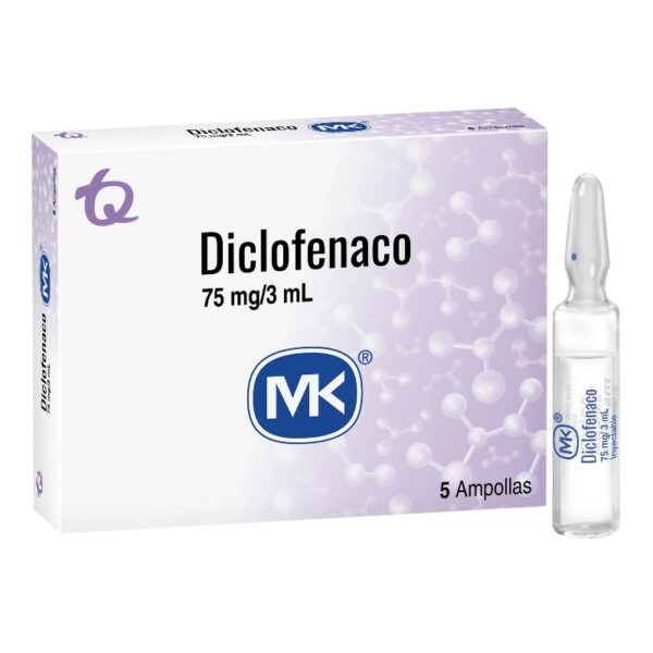 Diclofenaco 75 Mg/3Ml 5 Ampollas Mk