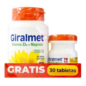 Giralmet 2.000 Ui 100 Tabs Gts 30 Tabletas Vitamina D / Magnesio