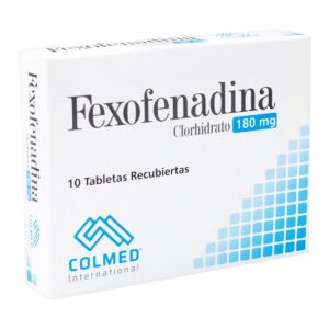 Fexofenadina 180 Mg 10 Tabletas Colmed