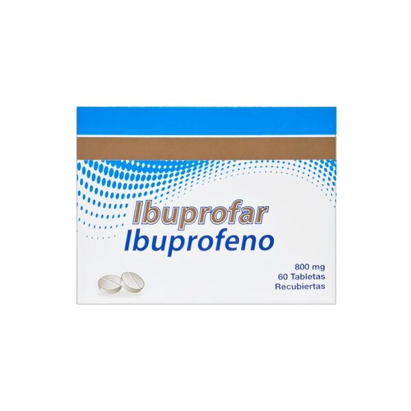 Ibuprofar 800 Mg 60 Tabletas Recubiertas Icom