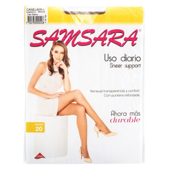 Medias Samsara Sheer Suppor L Canela Medias Pantalon