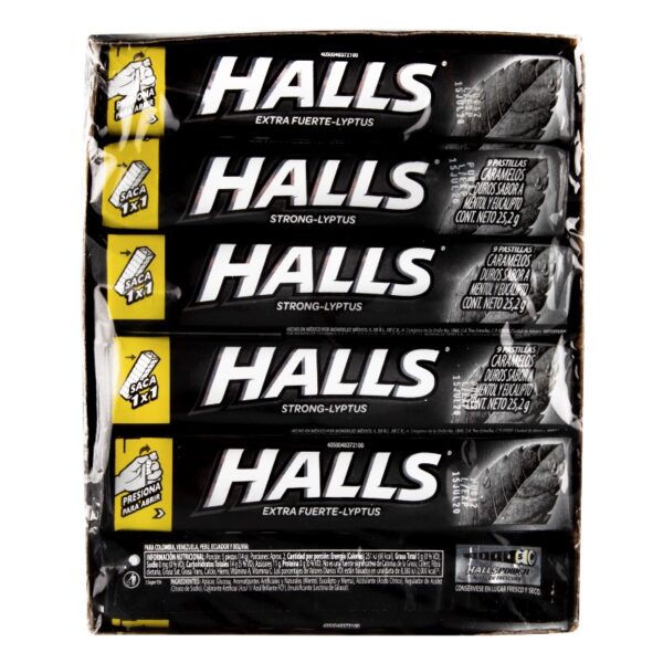 Halls Extra Strong 12 Barras Dulces