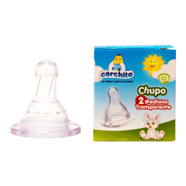 Chupo Corchito Blanco # 2 Med. Chupos