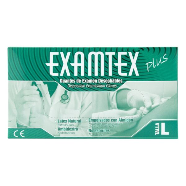 Guante Examtex Protex 100 Und T.L Guantes Examen