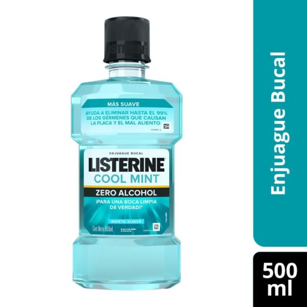 Listerine Zero Sin Alcohol 500 Ml Enjuague Bucal