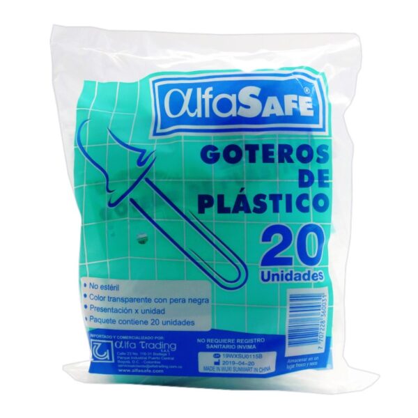 Gotero Plastico Alfa Bolsa 20 Und Goteros