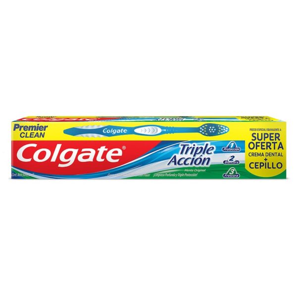 Cre.Colgate Tri.Acc 50 Gr+Cep.Premier Cl Crema Dental