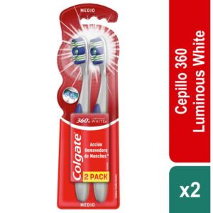 Cep.Colgate 360 Luminous Medio 2X1 Cepillo Dental