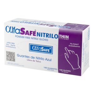 Guante Nitrilo Alfa Liv.Azul T.L 100 Und Guantes De Cirugia