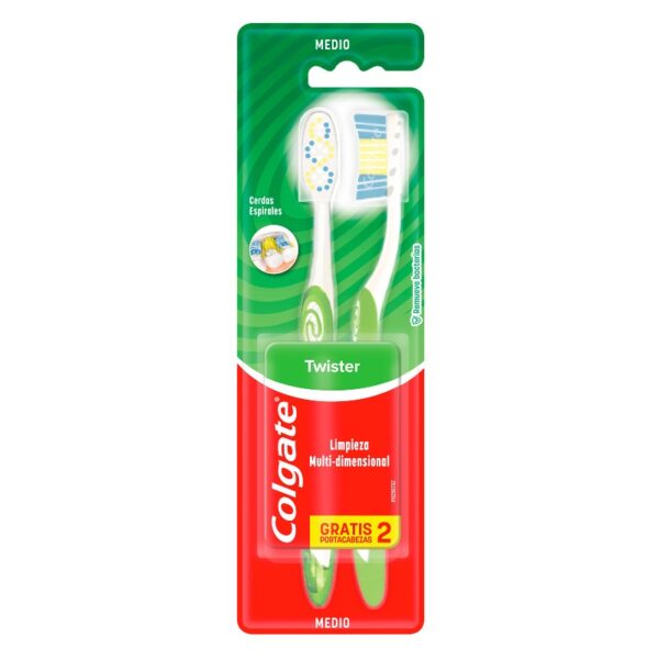 2 Cep.Colgate Twister Gts 2 Port.Cabezas Cepillo Dental