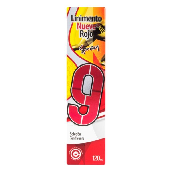 Linimento 9 Rojo Spray 120 Ml Mentol Alcanfor Salici.Metilo