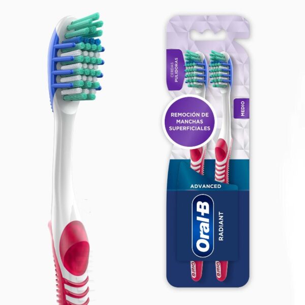 Cep.Oral-B Advanced 3D White Medio 2X1 Cepillo Dental
