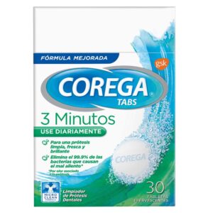 Corega Tabs 30 Tabletas Limpieza De Protesis
