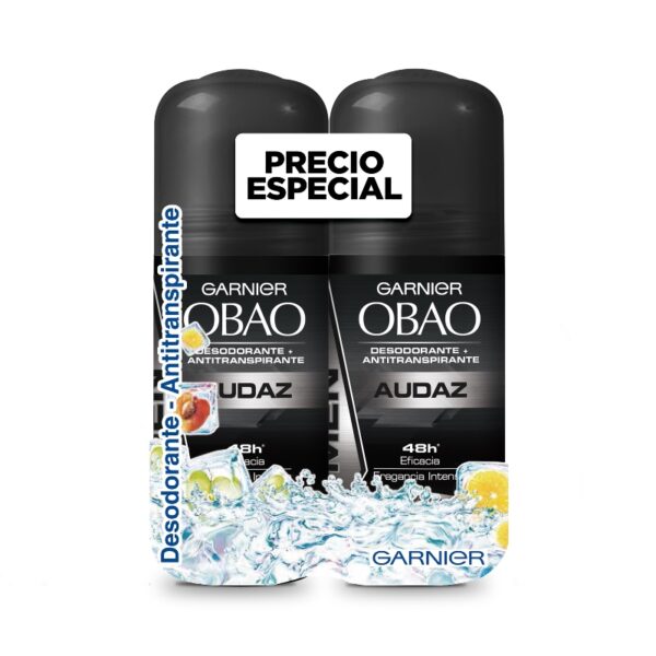2 Dte Obao Rollon Audaz 65 Gr P.Esp Desodorante En Rollon