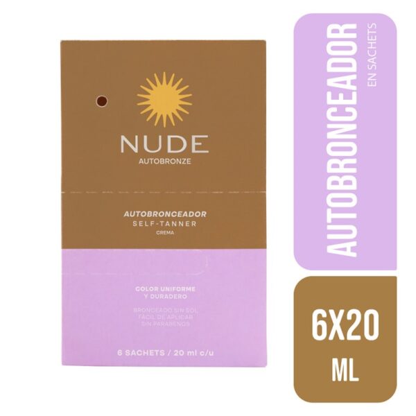Autobron.Nude Self Tanner Cr 20 Ml 6 Sbs Autobronceadores