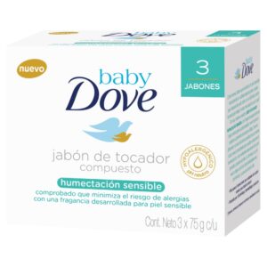 3 Jabones Dove Baby Humec.Sensible 75 Gr Jabon En Barra